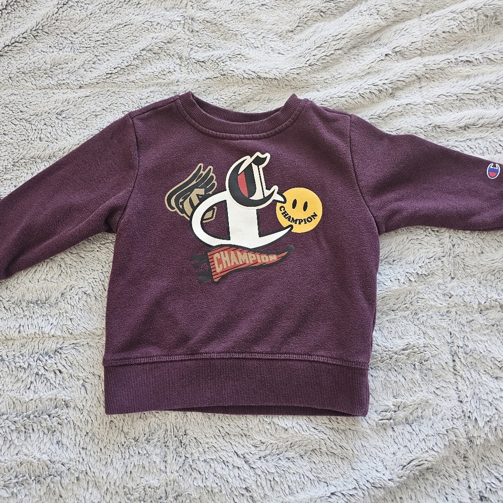 Champion Kids Maroon Sweatshirt with Graphic